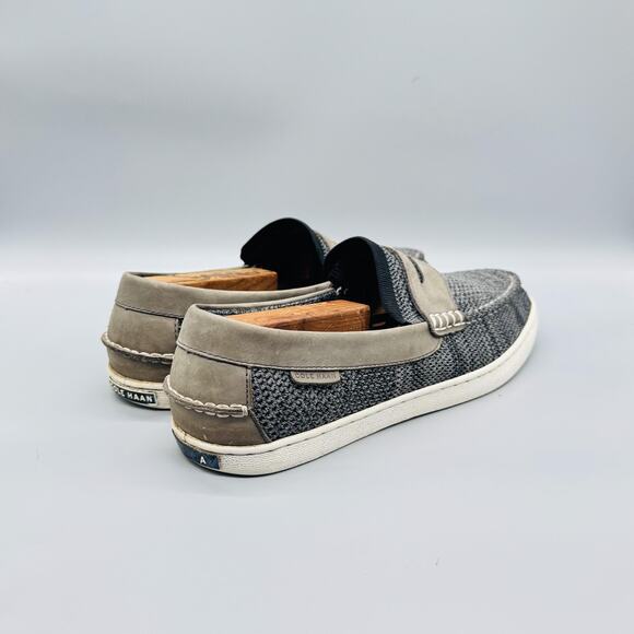 Cole Haan Shoes Mens 10.5 Gray Suede Knit Penny Loafers Slip On Casual Comfort main image 4